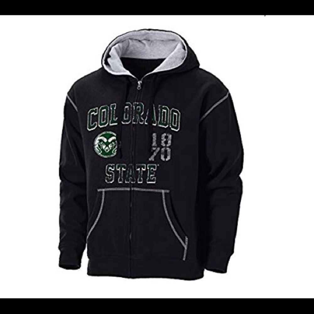 Colorado State Rams Zippered Hoodie Sweatshirt